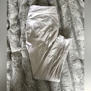 White leggings from Lululemon.